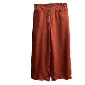 New Directions, Burnt Orange, Pull On, Ankle/Cropped Pants, Size Medium